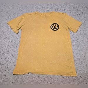 Volkswagen VW Golf GTI 1991 T-Shirt Mens Large Distressed Yellow Graphic Tee